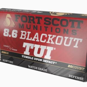 Fort Scott Munitions 8.6 Blackout Rifle Ammo - 235 Grain, 20 Round Box 758381722478