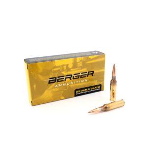 Berger 6.5 Creedmoor Target Ammo 153.5 gr LRHT box with 20 rounds