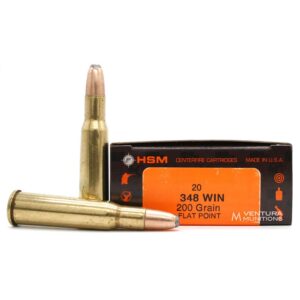 HSM Classic .348 Win 200gr SP Rifle Ammo - 20 Rounds 810742021429