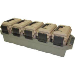 MTM Mini Ammo Crate with 5 Cans - FDE & Army Green 026057362663