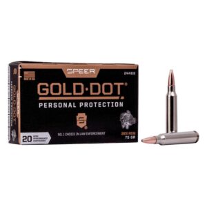 Speer Gold Dot 223 Rem 75gr SP Personal Protection Rifle Ammo - 20 Rounds 604544657227