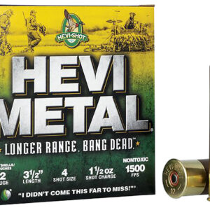 ** HEVI-Metal Longer Range 12 Gauge 3.5" Shotshells oz, #4 Shot Rounds per Box ** 816383002889