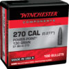 Winchester Ammo WB270P130X Centerfire Rifle  270Win 130gr Power Point 100 Per Box/10 Case