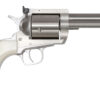 Magnum Research BFR .44 Rem Mag 6-Shot Revolver with 5" Brushed Stainless Barrel and White Polymer Grip, Hammer Safety, Exposed Hammer UPC 761226090069