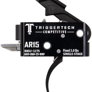 TriggerTech AR0SBB33NNP Competitive  Pro Curved Single-Stage 3 lbs Fixed for AR-15