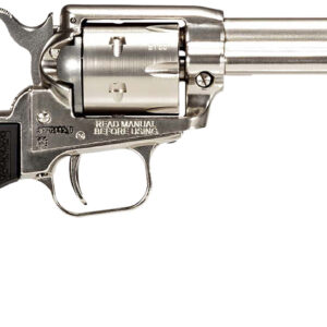 Heritage Rough Rider RR22NI6 .22 LR Revolver - 6 Round, 6.5" Nickel Steel Barrel, Nickel Aluminum Frame, Matte Nickel Cylinder, Black Polystar Grip, Hammer/Thumb Safety 727962708248