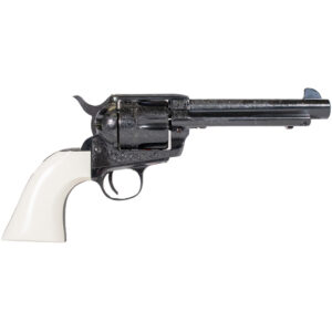 Pietta The Shootist .45 LC Revolver 5.5" Engraved Blued with Ivory Grip UPC 641996200267