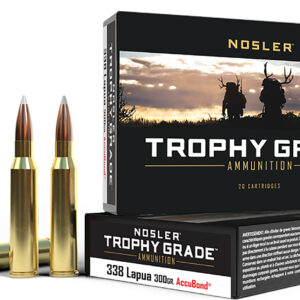 Nosler Trophy Grade .338 Lapua Magnum 300gr AccuBond - 20 Rounds per Box 054041493239