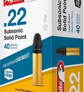 Aguila Subsonic .22LR 40gr Lead Round Nose 1000rd Case 640420013008