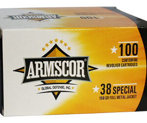 ** ARMSCOR .38 Special 158 Grain Full Metal Jacket Ammunition - 100 Rounds

** 4806015504498