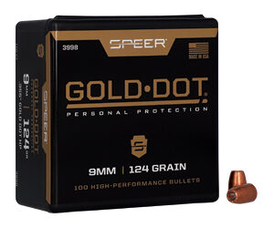 SPR GOLD DOT .355 124GR HP 100CT
