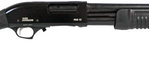 Iver Johnson 12GA Pump-Action Shotgun with Muzzle Brake, 18" Barrel, Blued Synthetic Finish 797734004403