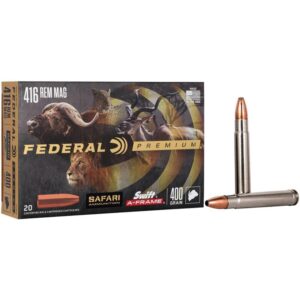 Federal Premium Cape-Shok .416 Rem Mag Rifle Ammunition - 400 Grain, 20 Rounds 029465061197