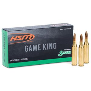 HSM GameKing .250 Savage Rifle Ammunition - 100gr SP, 2900 fps, 20 Rounds 837306003103