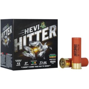 HEVI-Shot HEVI-Hitter 12ga 3" Tungsten/Steel Shotshells #4 25ct 604544702354