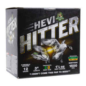 ** HEVI-SHOT HEVI-HITTER 12GA 3" 1/4 oz #2 Tungsten/Steel Shotshells Rounds per Box, 10 Boxes per Case ** 604544702330