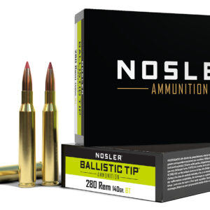 Nosler Ballistic Tip 280 Remington 140gr Spitzer - 20 Rounds per Box, 10 Boxes per Case 054041400732