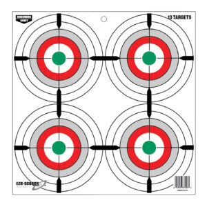 Birchwood Casey 37253 EZE-Scorer  12" Bullseye Paper Hanging Multi-Color 13 Per Pkg