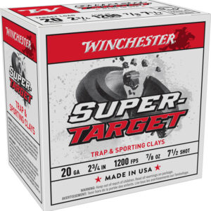 Winchester Super-Target 20 Gauge Shotshells box with 25 rounds