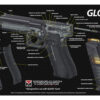 TekMat TEKR17GLOCKCA  Cleaning Mat Multi-Color Rubber 11"x17" Glock 3D Cutaway
