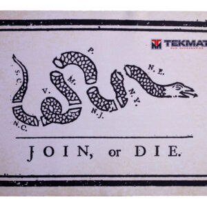TekMat TEKR17JOIN  Cleaning Mat Black/White Rubber 11"x17" Join or Die Snake