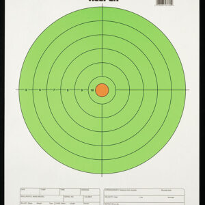 Champion Targets 45795 Score Keeper  Bullseye Paper Hanging 100 yds Rifle Large Fluorescent Green & Orange 12 PK