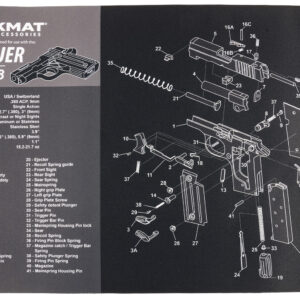 TekMat TEKR17SIGP238 Sig Sauer P238 Cleaning Mat Black/Gray Rubber 11"x17" Sig P238 Parts Diagram