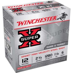 ** X-PERT 12GA 2/4" Shotgun Shells - #6 Shot, 1/8 oz, 25 Rounds ** 020892019447