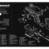 TekMat TEKR17XDMOD2 Springfield Armory XD MOD 2 Cleaning Mat Black/White Rubber 11"x17" Springfield Armory XD MOD 2 Parts Diagram