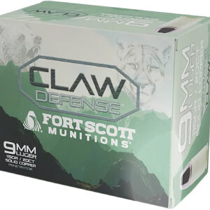 Fort Scott Munitions 9MM115SCVFNCD Claw Defense  9mm 115gr 20 Per Box/25 Case 758381722591