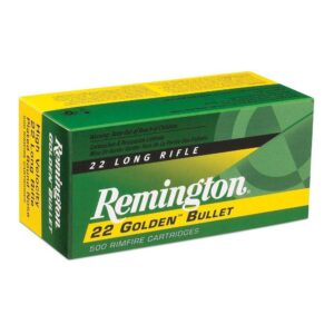 Per Round – ** Remington 22 Golden Bullet .22 LR High Velocity 40 Grain Round Nose - 50 Rounds per Box, 100 Boxes per Case

** 047700000404