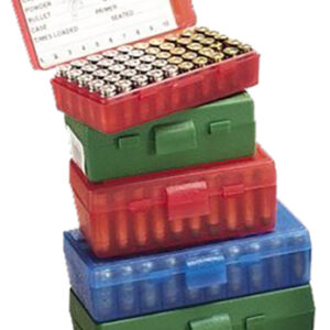MTM Case-Gard P-50 Multi-Caliber Handgun Ammo Box - Green 026057110103