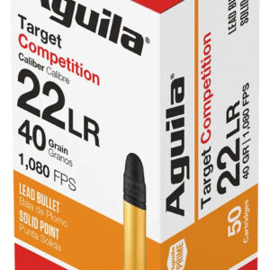 Per Round – ** Aguila Competition .22 LR 40gr Lead Solid Point - 50 Rounds per Box, 20 Boxes per Case

** 640420001579