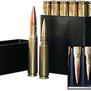MTM Case-Gard 50 BMG Ammo Box in black, slip-top design for 10 rounds