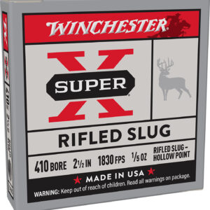 ** Winchester Super X .410 Gauge 2.5" 1/5 oz Rifled Slugs - Box of 5 (50 Cases) ** 020892000438