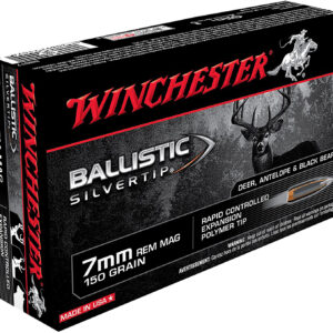 Winchester Ballistic Silvertip Ammo - 7mm Rem Mag, 150 Grain Polymer Tip, 20 Rounds per Box 020892210264