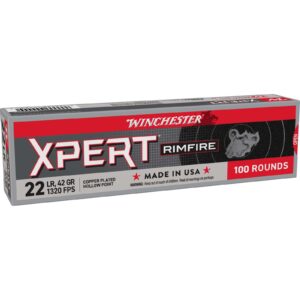 Per Round – ** Winchester Xpert .22 LR T22 Lead Round Nose Ammunition - 40 Grain, 100 Rounds per Box (20 Boxes per Case)

** 020892104839