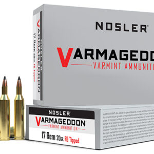 Nosler Varmageddon 17 Rem 20gr Flat Base Tipped Ammo - 20 Rounds 054041651059