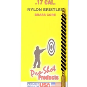 Pro-Shot 17NR Bore Brush  .17/ .177 Cal Rifle #5-40" Thread Nylon Bristles Brass Core