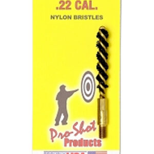 Pro-Shot 22NP Bore Brush  .22 Cal Pistol #8-32 Thread Nylon Bristles Brass Core