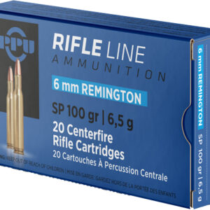 PPU 6mm Remington 100 Grain Soft Point Boat Tail Ammunition - 20 Rounds per Box, 10 Boxes per Case 8605003812746
