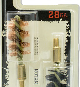 OTIS BORE BRUSH .28 GA 2-PACK - 1-NYLON 1-BRONZE 8-32MM THREAD