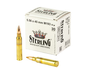 STERLING 5.56 M193 55GR FMJ - 30 Rounds per Box, 1500 Rounds Total 8698779967222