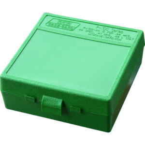 MTM P-100 X-Large Handgun Ammo Box - 100 Round - Green 026057114101