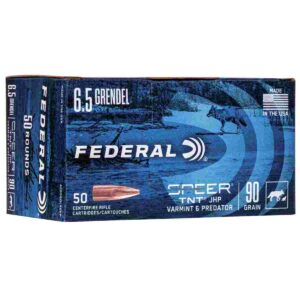 Federal American Eagle 6.5 Grendel Varmint & Predator Rifle Ammo - 90 gr JHP, 50 Rounds 604544622065