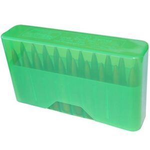 MTM J-20 Slip Top Ammo Box for 7mm Rem & .338 Win - Clear Green 026057235165