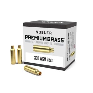 Nosler Unprimed Brass Rifle Cartridge Cases 25/ct .300 WSM