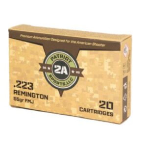 Patriot Sports .223 Rem 55gr FMJ Rifle Ammunition - 20 Rounds 850053775086