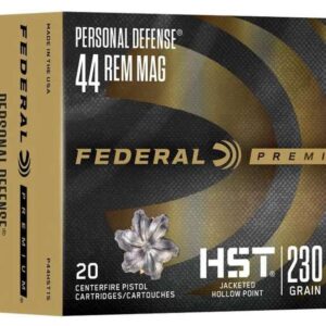 ** Federal .44 Remington Magnum Personal Defense Hollow Point Ammunition - 20 Rounds per Box, 10 Boxes per Case

** 604544697315