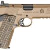 SPRINGFIELD ARMORY 1911 TRP AOS 9MM PISTOL 4.25" COYOTE CARRY CUT, RAIL, 3-9RD MAGS